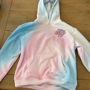 Baseball 101 Blue and Pink Ombre Hoodie